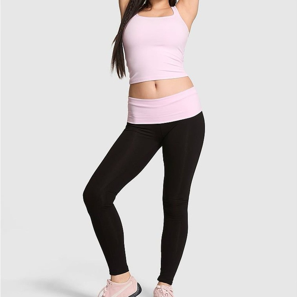 NWT PINK Victoria's Secret Leggings Foldover